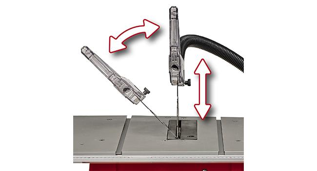 2-in-1 saw blade adjustment
